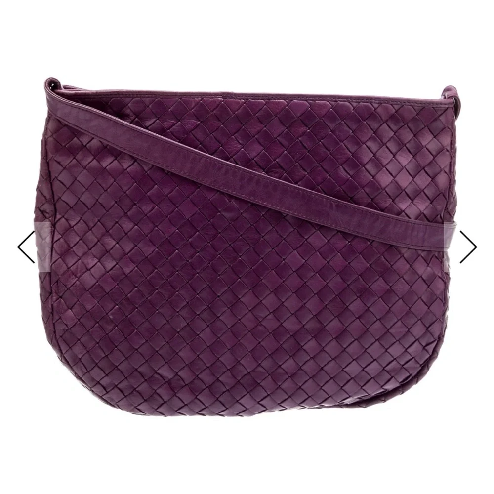 Bottega Veneta Deep Purple Woven Hobo Bag - Picture 4 of 6